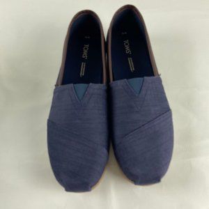 Toms Alpargata Men's canvas slipper shoes loafers deep navy/twill block size 14